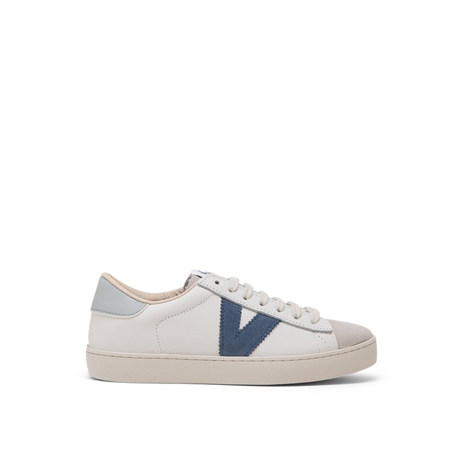 Shoes VICTORIA | Blue White Leather Sneakers