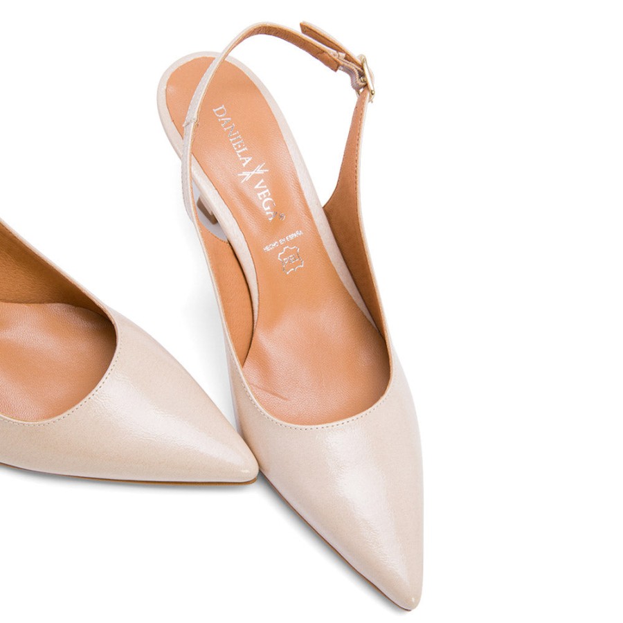 Heels DANIELA VEGA | Beige Leather Slingback Heels