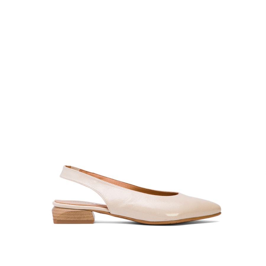 Heels DANIELA VEGA | Beige Leather Slingback Flats