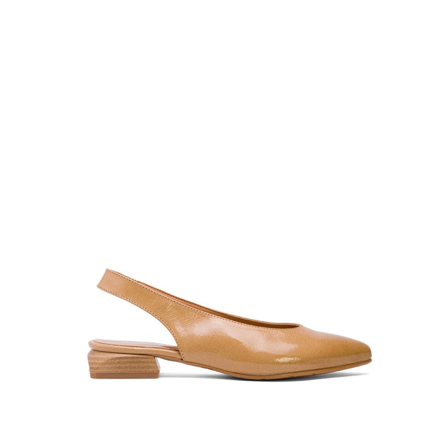 Heels DANIELA VEGA | Tan Brown Leather Slingback Flats